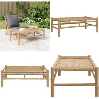 vidaXL Tavolino da Giardino 100x55x33 cm in Bamb&ugrave; - Tavolo da patio bamb&ugrave; - Tavolo da giardino resistente