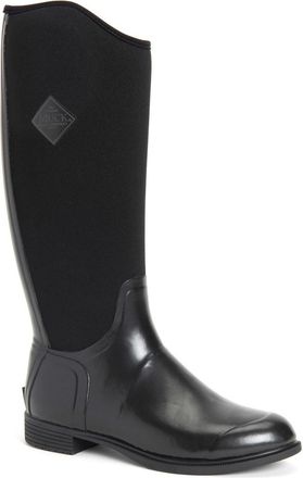 The Original Muck Boot Company Unisex Derby Tall Textile/Weather Wellingtons - Black Neoprene - Size UK 5
