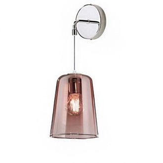 Top-Light Applique top light shaded 1164cr a e27 led vetro colorato lampada parete moderna, colore rame