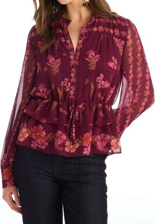 Allison New York Augustina Top In Floral Clusters
