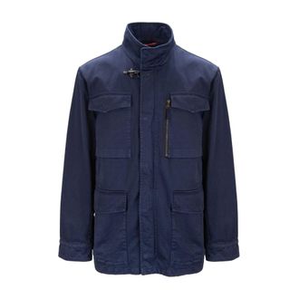 Fay High-collar Jacket - male - Fay - Light Jackets - Blue - XL - Jackets