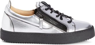 Giuseppe Zanotti Gail sneakers - women - Leather/Leather/Rubber - 34.5 - Silver
