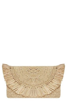 Vitamin A Palma Raffia Clutch in Natural at Nordstrom