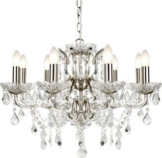 Searchlight Searchlight - Paris - L&aacute;mpara De Ara&ntilde;a De 8 Luces Con Acabado En Plata Satinada, E14