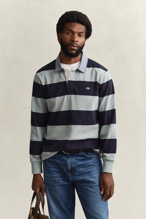 GANT Men Chambray Collar Striped Heavy Rugger (XXXL) CERAMIC GREY