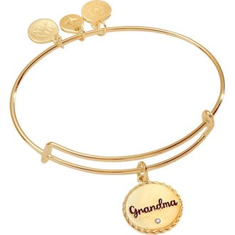 Alex and Ani Grandma Charm Bangle Bracelet in Gold at Nordstrom