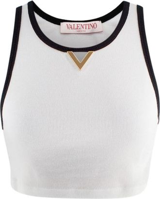 Valentino Garavani Valentino White Cropped Vest Size XS