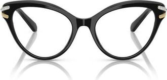 Swarovski 53mm Cat Eye Optical Glasses in Black at Nordstrom