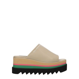 Stella McCartney Beige Leather Womens Slippers