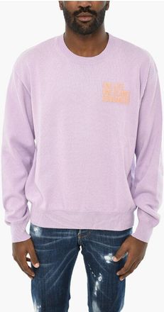 Dsquared2 Cotton Crew-neck Sweater with Embroidery size M