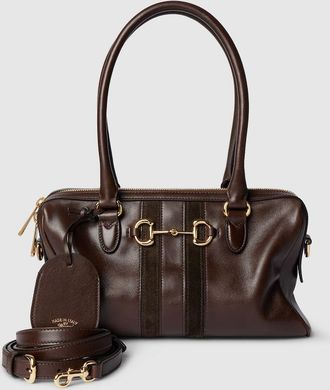 Gucci Borsetto Medium Boston Bag, Brown, Leather