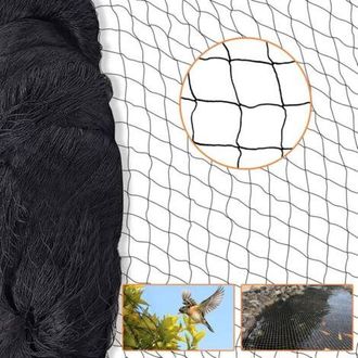 OEM Malla Para P&aacute;jaros De 15x15 M Para Aviario - Red Protectora Negra Con Malla De 5x5 Cm, Red Multiusos Para Gallinas