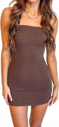 Blue Blush Kickoff Cutie Mini Dress In Brown
