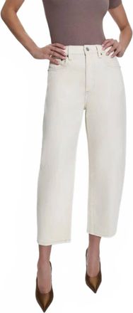 Pistola Denim Eli High Rise Barrel Jean In Ecru