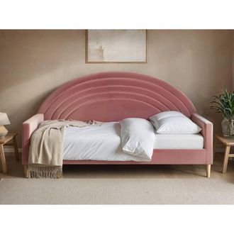 Flair Noa Rainbow Fabric Day Bed in Pink | Size: Single