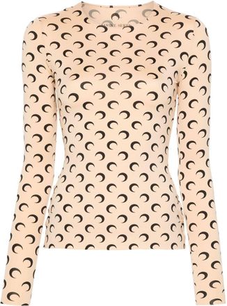 Marine Serre Moon Jersey T-Shirt - Womens - Recycled Polyamide/Recycled Spandex