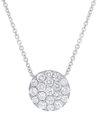 Diana M. Jewels Fine Jewelry 14K 0.48 Ct. Tw. Diamond Circle Pendant Necklace