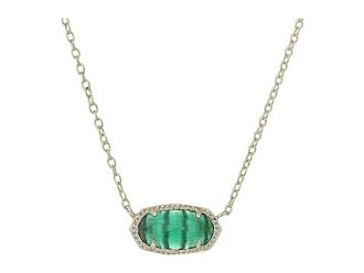 Kendra Scott Elisa Birthstone Womens Necklace Womens Necklace May/Gold/Emerald Cats Eye