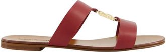 Dolce & Gabbana Bianca Slippers - Dames - Sandalen - Rood - 35 EU - Leer - Schoenen