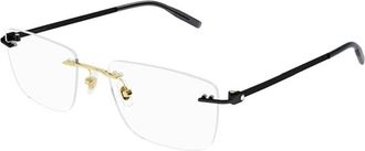 Montblanc MB0281O 001 Gold/Black 53mm
