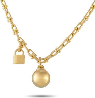 Tiffany & Co. 18K Yellow Gold Hardwear Single Wrap Necklace TI23-051526