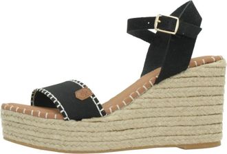 POPA Bandon Wedges - Dames - Sleehakken - Zwart - 38 EU - Su&egrave;de - Schoenen