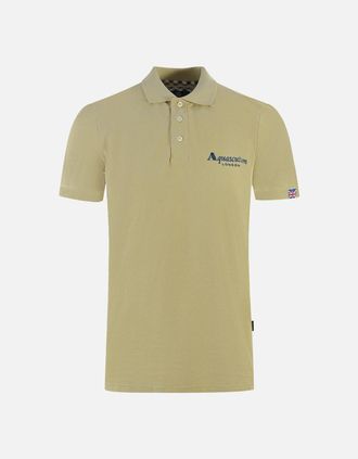 Aquascutum Mens Aquascutum London 1851 Beige Polo Shirt - Tan - Size: 36