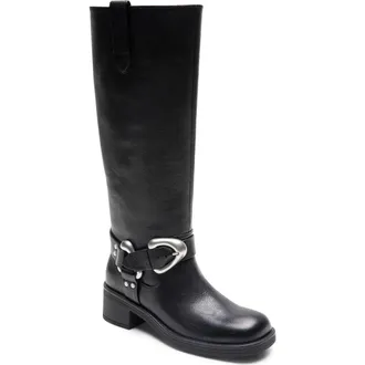 Aerosoles Marley Engineer Boot in Black Leather at Nordstrom Rack, Size 8.5