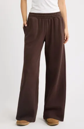 BP. Low Rise Wide Leg Sweatpants in Brown Coffee at Nordstrom, Size Xx-Small