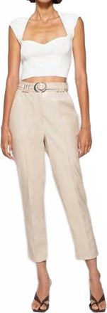 Jonathan Simkhai Womens Pauline Vegan Leather Pant In Moonstone