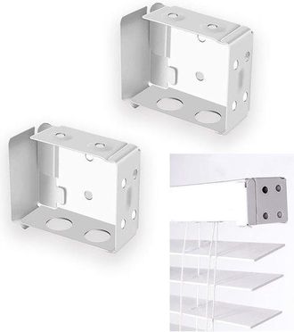 OEM Soportes De Montaje Tipo Caja Para Persianas Venecianas De Madera, Juego De 2, Aptos Para Vigas Superiores Y Soportes De Riel