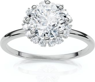 Pompeii3 7/8Ct TW Sapling Diamond Engagement Ring 14k Gold or Platinum Lab Grown EF/VS