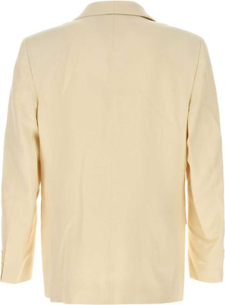 Bode Mens Weave Blazer Cream Viscose Linen Blazers