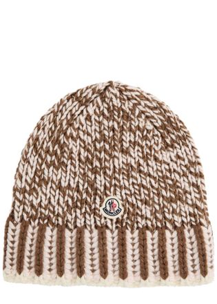 Moncler Moulin&eacute; Wool-blend Beanie - Brown - One Size