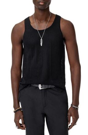 John Varvatos Ruiz Summer Sweater Tank in Black at Nordstrom, Size Xx-Large