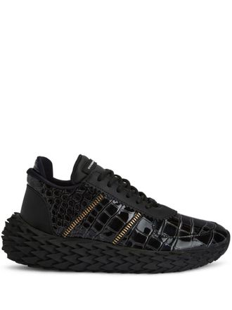 Giuseppe Zanotti Sneakers Urchin con effetto coccodrillo - Nero