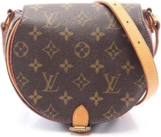 Louis Vuitton Pre-owned Tambourin Monogram Schoudertas - Dames - Vintage Schoudertas - Bruin - ONE Size - Leer - Vintage