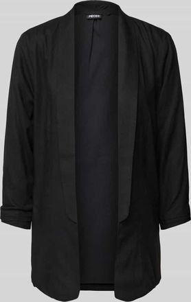 Pieces Regular Fit Blazer aus Viskose-Leinen-Mix Modell PIA BOSELLA in Black, Größe S