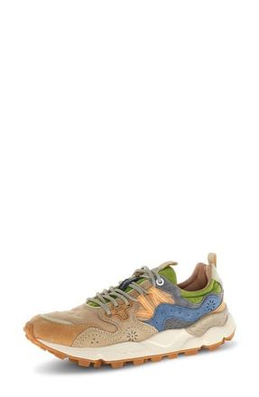 Flower Mountain Yamano 3 Sneaker in Beige/Green/Light Blue at Nordstrom, Size 7-7.5Us