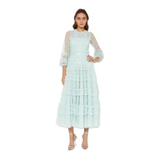 Needle & Thread Rosella Strapless Maxi Dress - Dames - Feestkleedjes - Groen - 2XS - Polyester - Kleedjes