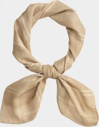 Ralph Lauren Men & apos;s Plaid Cashmere-Silk Neckerchief