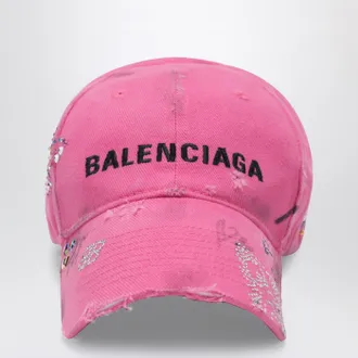 Balenciaga Upcycled Cotton Drill Cap In Pink