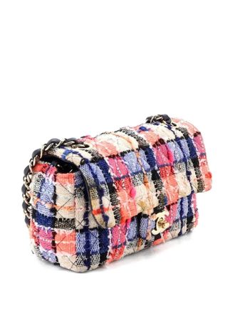 Chanel Classic Single Flap Bag Quilted Tweed Mini crossbody bag - women - Fabric - One Size - Multicolour
