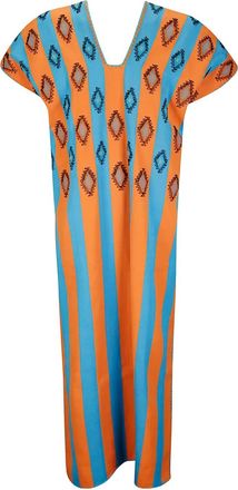 Tandem Abito lungo con ricamo - Arancione