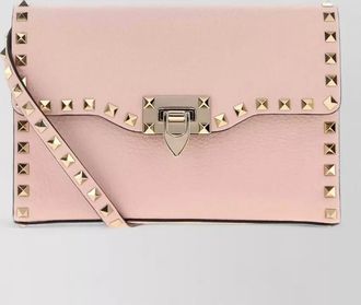 Valentino Garavani rockstud spike leather clutch bag