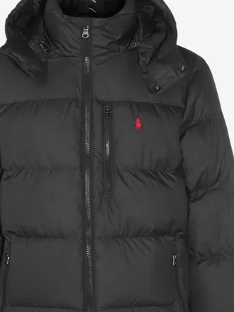 Polo Ralph Lauren Mens Down Jacket Gorham Nylon Black Polyester Padded &