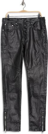 Purple Shiny Racer Coated Jeans in Black at Nordstrom Rack, Size 29