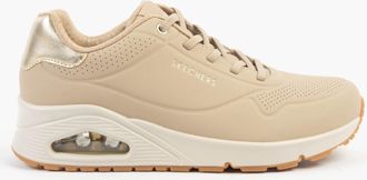 Skechers Uno - Shimmer Away Womens Trainers Nude - Beige - Size UK 6