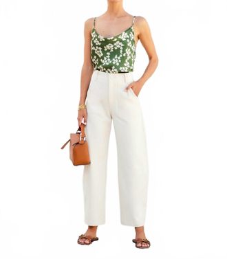 Fifteen Twenty Stevie Barrel Leg Ankle Pant In Cream