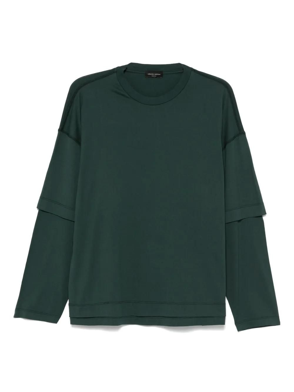 Tシャツ・カットソー ROBERTO COLLINA Men T Shirts RB51021 RB5109 BLACK Roberto Collina(ロベルトコリーナ) Tシャツ・カットソー(メンズ